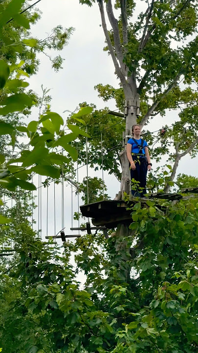 Big Sister Conquers the Zip Line! 💪🌲 Obstacle Challenge Complete!