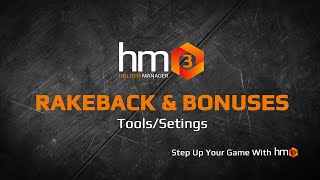 Rakeback & Bonuses - Tools Menu
