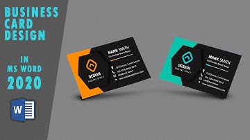 Design Attractive Modern and Professional Business card in Ms word | visiting card Template