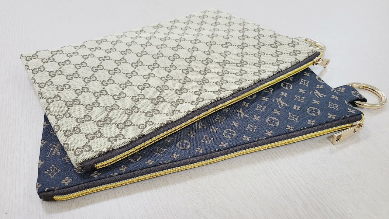 레자(인조 가죽)로 클러치 백 만들기/fake leather clutch bag/how to make clutch bag/입체
