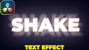 Text Shake Effect in Davinci Resolve | Shaking Text Effect