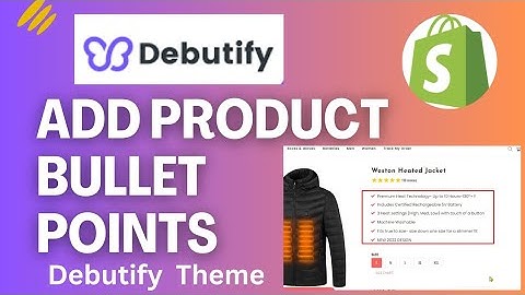Product Bullet points on Debutify Theme | Shopify Bullet points #DebutifyTheme