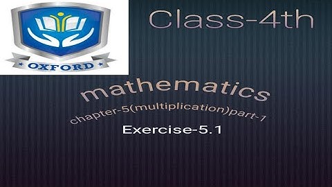 Class-4th mathematics chapter-5(multiplication)part-1