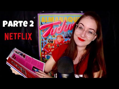 ASMR LENDO O ALMANAQUE TUDUM DA NETFLIX 2021 [SÉRIES E FILMES] Parte 2 🎬
