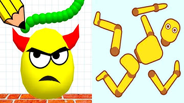 Draw To Smash vs Ragdoll Break - Satisfying Android , iOS Gameplay (ASMR Video)