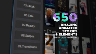650 Amazing Animated Instagram Stories & Elements - After Effects & Premiere Pro Presets