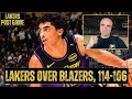 Lakers Over Blazers 114 106 Max Christie Career High With 28pts Lebron Drops 38 