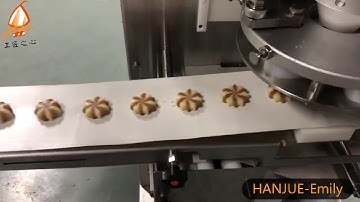 HANJUE Double color filled cookies making machine chocolate filled cookies machine