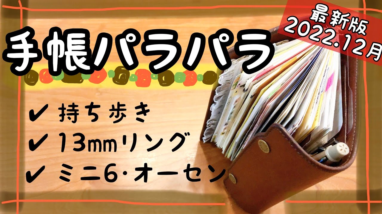 【システム手帳】オーセン中身パラパラ/持ち歩き手帳ミニ6(声有)