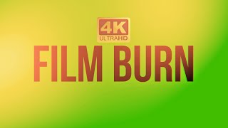 4K Professional Light Leaks Film Burn Overlay Green & Black Screen