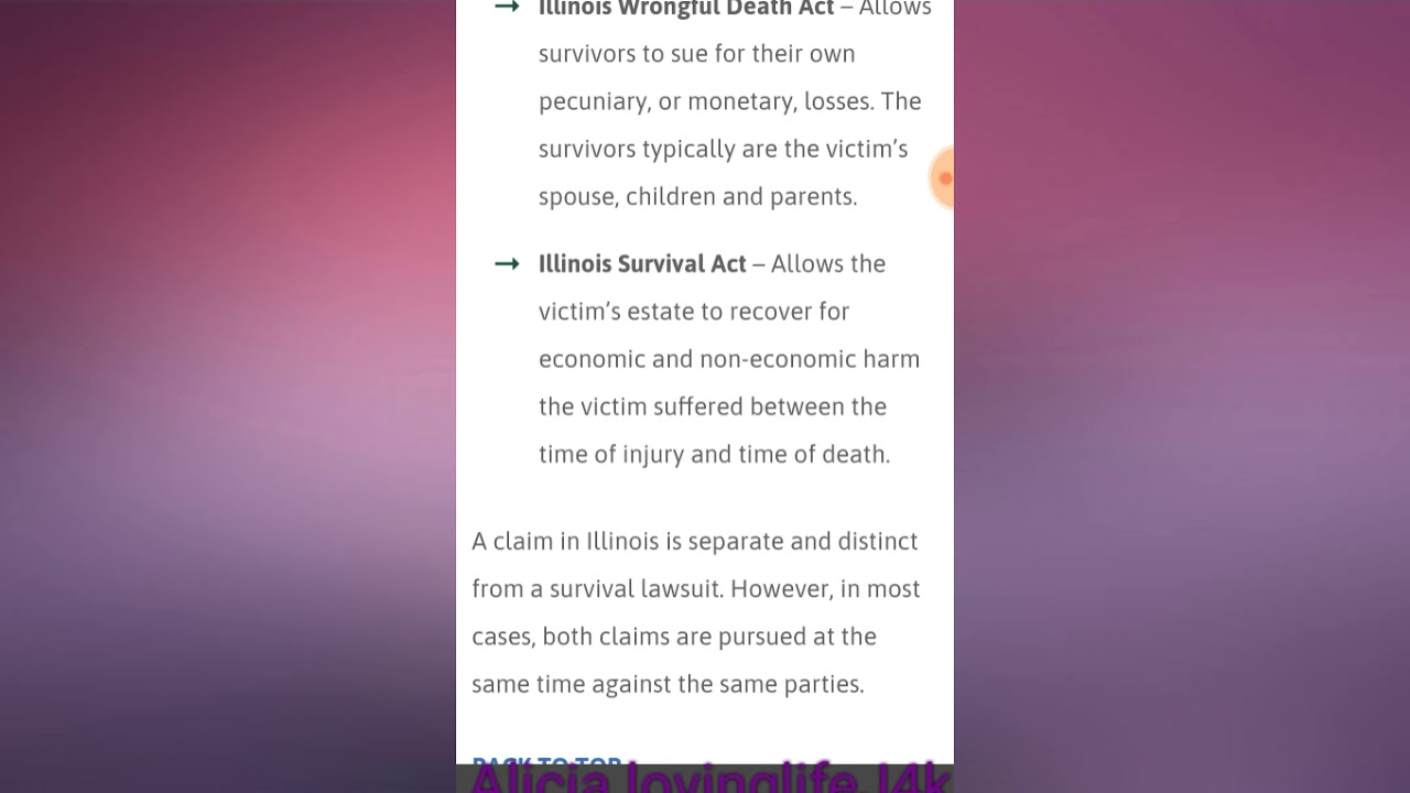 Illinois wrongful death act