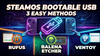 The Ultimate SteamOS Bootable USB Guide (2025) | Rufus, Balena Etcher &amp; Ventoy