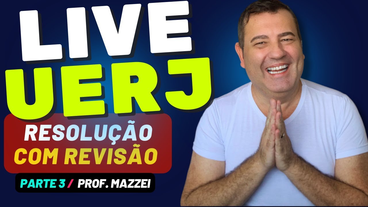 💡 Live UERJ 2025 - Resolução das provas anteriores com Revisão de Matéria - Parte 3 - Química