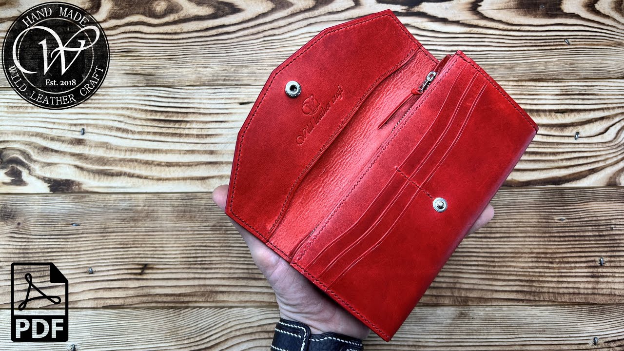 Making a women's Travel Wallet from vegetable tanned leather by 