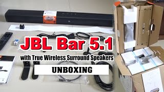 jbl bar 5.1 powerful 4k uhd soundbar with wireless surround speakers