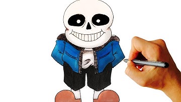 How to draw Sans from Undertale easy step by step drawing lesson