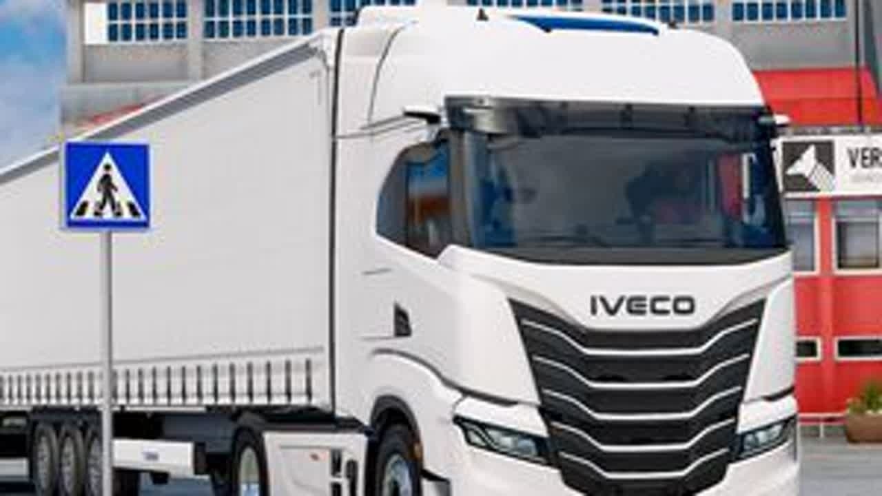 《欧洲卡车模拟2》在杜姆奥斯运输配管材料到特隆赫姆 #欧洲卡车模拟2 #欧卡2 #北欧地平线 #依维柯sway #单机游戏 游戏：Euro Truck Simulator 2《欧洲卡车模拟2》...