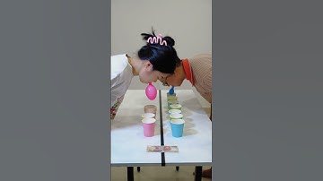 Thử thách thổi bóng xếp ly cực hài | #shorts #funnychallenge #gamecapdoi #thuthachvuinhon #challenge