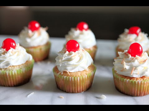 Piña Colada Cupcakes l Summer Collab with SugarCoder & pankobunny