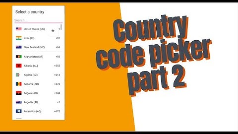 React Native : Custom Country Code Picker Part 2