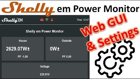 Shelly em Energy Monitor | Web Gui & Settings