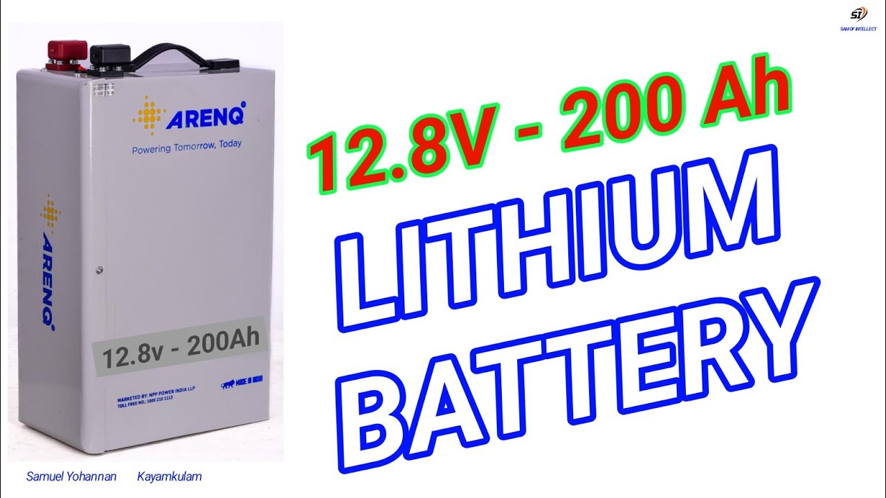 Lithium battery, 12.8v- 200 Ah Smart Lithium battery, Fast Charging, More Back up, free Maintenance 