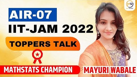 Live : Part-1 | AIR-07 | IIT JAM MS 2022 | Mayuri Wabale | Part-1 | Mathstats Classes @8810409392