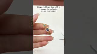 Unique jewelry Making, Geometric double pendant chain tutorial. Handmade jewelry artist