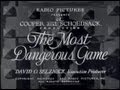 The Most Dangerous Game 1932 Adventure Horror 