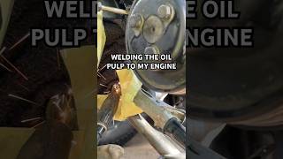 welding the oil pump to the engine! #bmw #drift #racecar #enginebuilds #welding #epiphanygarage