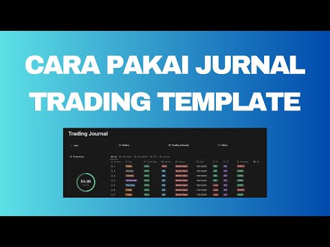 Cara Pakai Template Jurnal trading