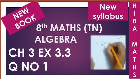 TN Samacheer 8th maths chapter 3 exercise 3.3 question 1 New Book New Syllabus