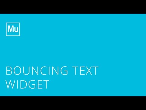 Adobe Muse Bouncing Text Widget