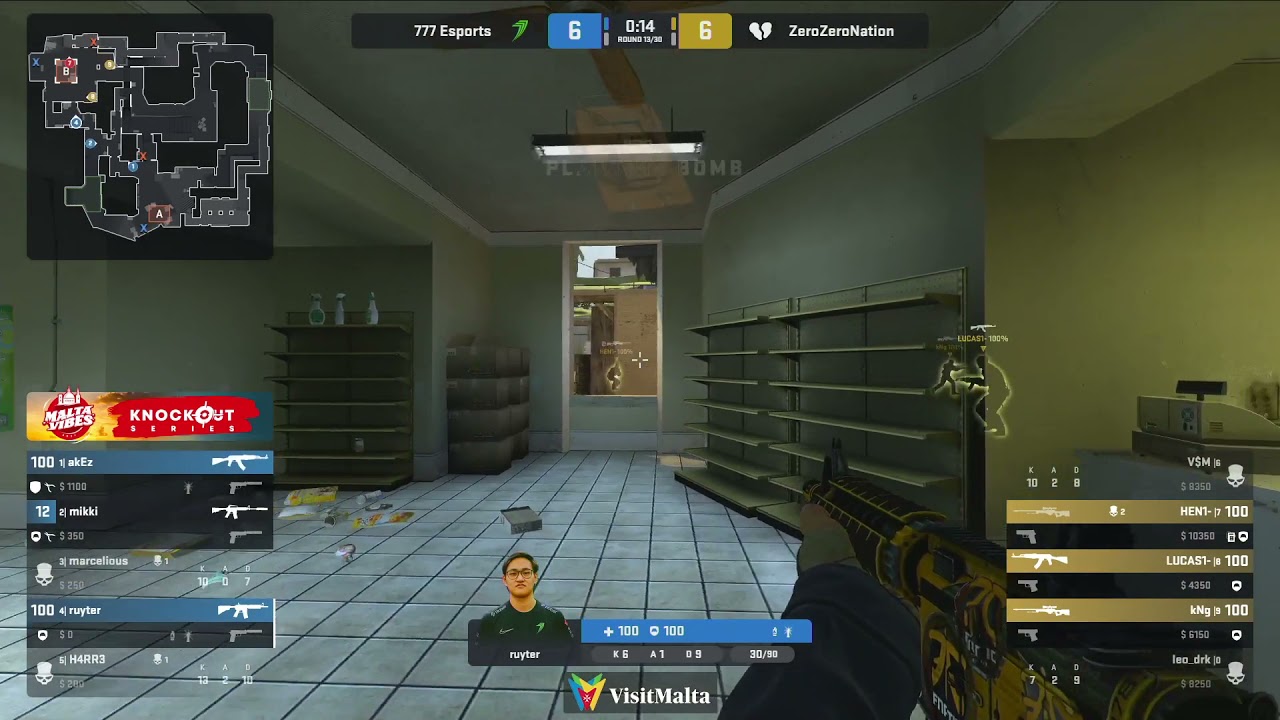 HEN1 1vs3 clutch - 777 Esports vs ZeroZeroNation - Malta Vibes 2021 🏆 Prize pool $50,000