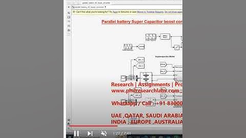 Parallel battery Super Capacitor boost converter - MATLAB Simulink  supercapacitor-boostconverter