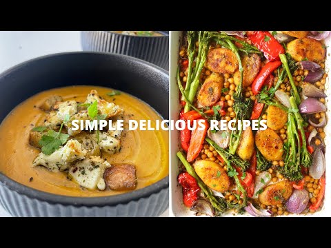 SIMPLE DELICIOUS MEALS  PLANTAIN TRAYBAKE  RED LENTIL SOUP