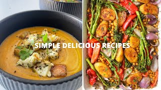 SIMPLE DELICIOUS MEALS // PLANTAIN TRAYBAKE + RED LENTIL SOUP