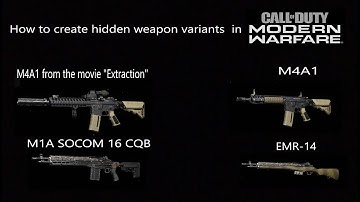 Modern Warfare- How to create Hidden Weapons Part 2