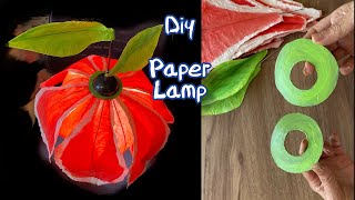 How to Make Flower Paper Lamp - DIY Giant Paper Flower