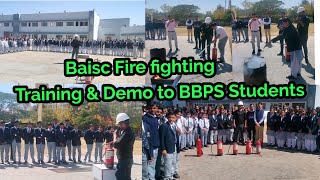 Basic fire fighting & demo to Bal bharti public school #students  #school #fire  #training