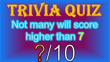 (No. 20) General Knowledge Quiz Pub Quiz  Trivia Questions and Answers