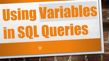 Using Variables in SQL Queries