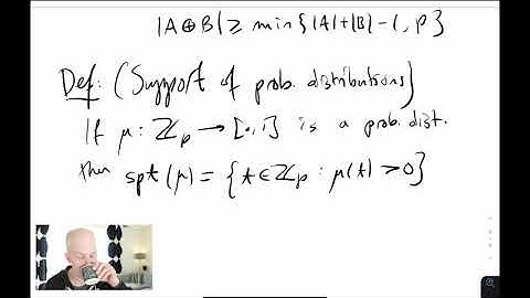 Sumsets and relation to convolution of the support - Analysis, Random Walks and Groups