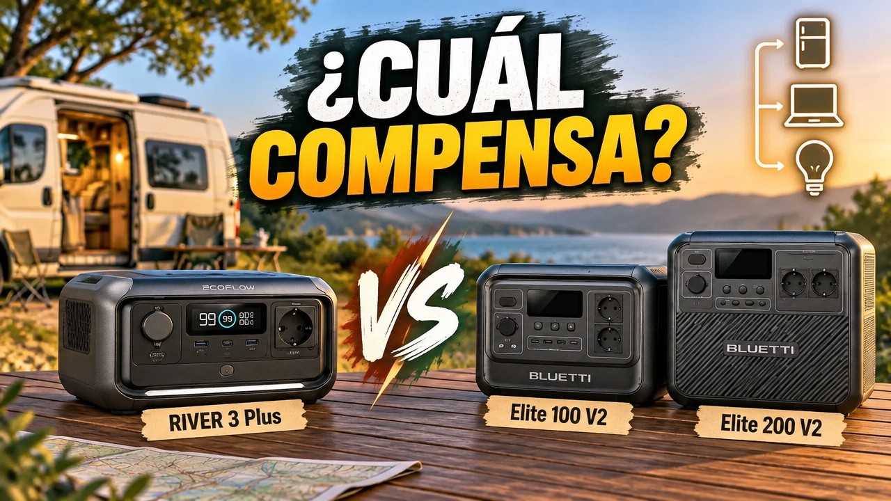 EcoFlow RIVER 3 Plus vs BLUETTI Elite: ¿cuál compensa?