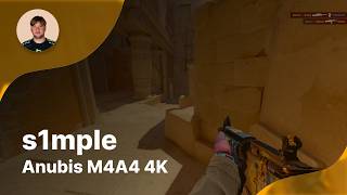 s1mple Unleashes a FILTHY M4A4 4K on Anubis 🔥