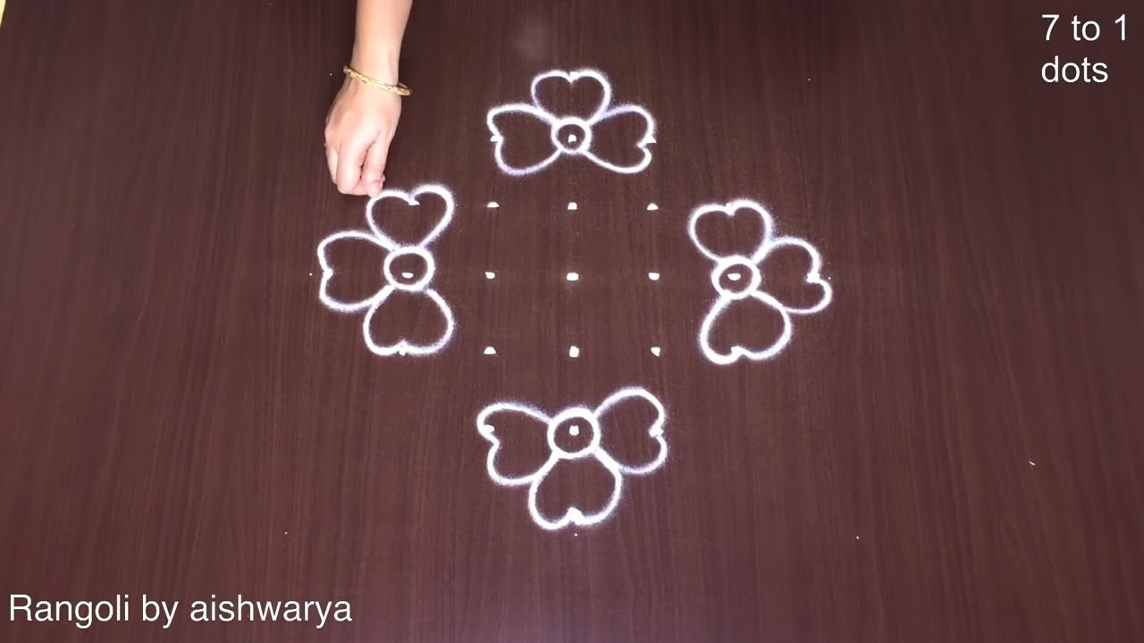 7 Dots Daily Purpose Rangoli