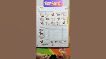 Farm Animals - Bar Graph #farmanimals #maths #bargraph #coloring #shorts