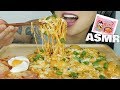 ASMR SPICY SAMYANG NOODLES EXTRA CHEESY MINI RICE CAKES STICKY CHEWY EATING SOUNDS SAS ASMR 