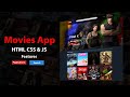 Movies App using HTML CSS and JavaScript