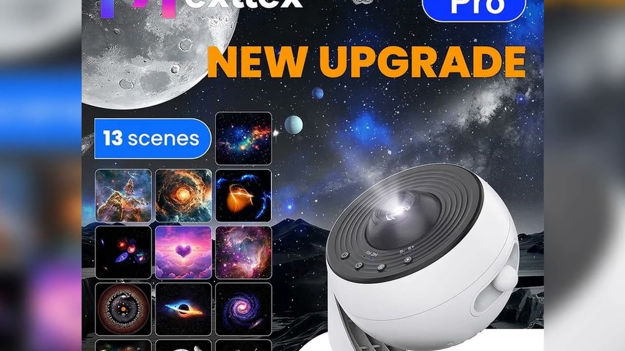 A must-have product! Upgrade 13 in 1 Starry Sky 4K HD Planetarium Galaxy Projector PRO Lamp, Timer